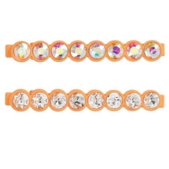 Tasha Accessories - Tasha coral rhinestone barrettes NWT